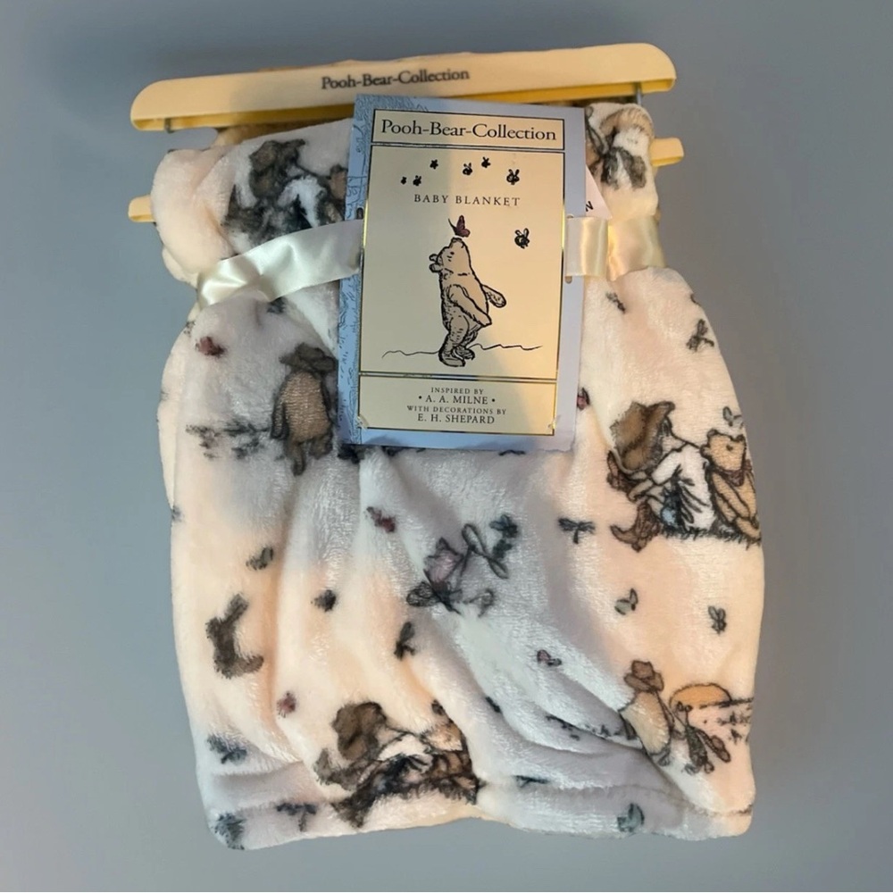 Pooh Bear Collection Baby Blanket 30inX40in